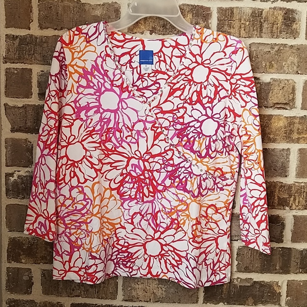 💥❤Sapphire Star Floral Top